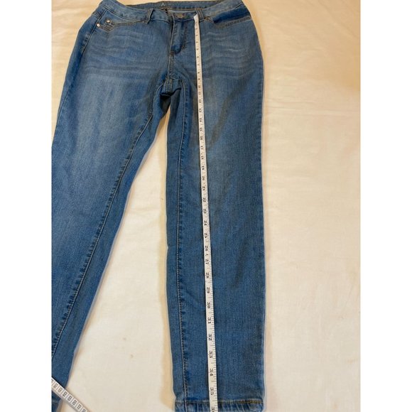 Ashley Stewart Womens Flawless Skinny Jeans Stretch Mid-Rise Blue Size 12S - Picture 5 of 10
